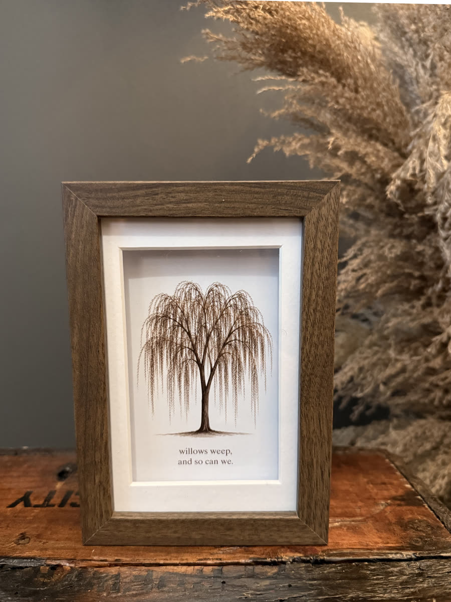 Willows Weep — framed willow art print